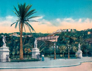 Nápoles - entrada Villa Comunale, c1900. de Unbekannt