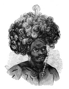 Nativo das Ilhas Papua, 1848 de Unbekannt