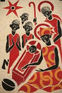 Natividade O afresco da igreja da abadia Keur Moussa foi desenhado e pintado em 1963 por Dom Georges Saget Keur Moussa Senegal de Unbekannt