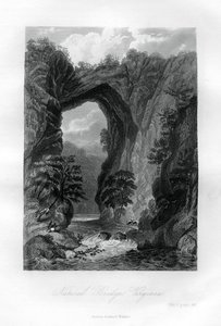 Natural Bridge, Virgínia, EUA, 1855 de Unbekannt