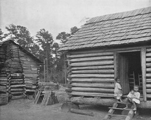 Negro Log Huts, Thomasville, Geórgia, EUA, c1900. de Unbekannt