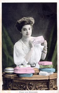Presente de ano novo, cartão postal francês, c1900 de Unbekannt
