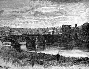 Castelo de Newport e ponte, Newport, país de Gales, 1900 de Unbekannt