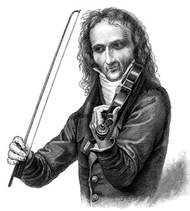 Niccolò Paganini, violinista italiano, violista e compositor, década de 1830. de Unbekannt