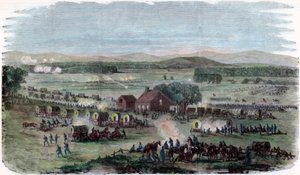 Noite da batalha Cedar Mountain, Condado de Culpeper, Virgínia, Guerra Civil Americana, 9 de agosto de 1862 de Unbekannt