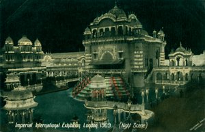 Cena noturna na Exposição Internacional Imperial, Cidade Branca, Londres, 1909 de Unbekannt