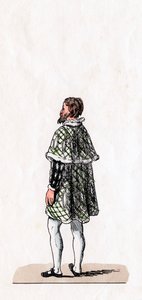 Nobleman, figurino para peça de Shakespeares, Henrique VIII, século XIX de Unbekannt
