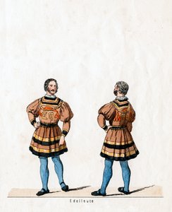 Nobres, figurino para peça de Shakespeares, Henrique VIII, século XIX de Unbekannt