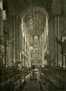 Catedral de Norwich. O coro, olhando para o leste, 1898. de Unbekannt