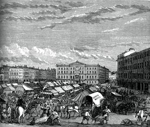 Mercado de Nottingham, c1880 de Unbekannt