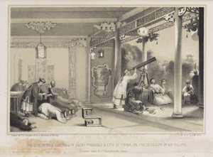 Observando um eclipse na China, c 1836 de Unbekannt