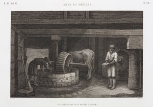 Óleos, Gorduras e Ceras Moinho de óleo, Egito, c 1798 de Unbekannt