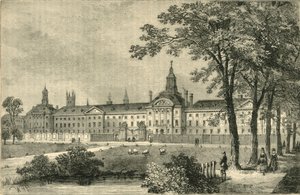 Old Bethlehem Hospital, Moorfields por volta de 1750, c1872. de Unbekannt