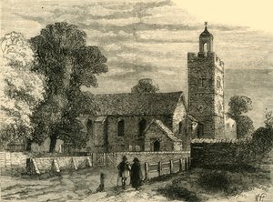 Igreja velha de Camberwell em 1750, c1878. de Unbekannt