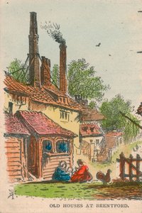 Casas antigas em Brentford, século XIX de Unbekannt