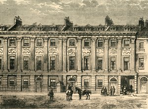 Casas antigas em Great Queen Street, South Side, 1850, 1881. de Unbekannt