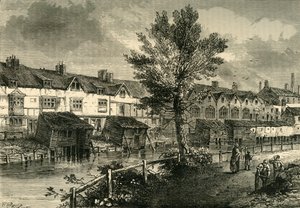 Casas antigas na London Street, Dockhead, por volta de 1810, c1878. de Unbekannt