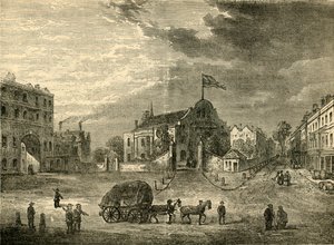 Igreja Velha de Kensington, por volta de 1750, c1876. de Unbekannt