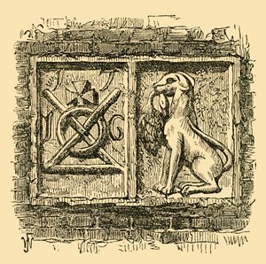 Antigo sinal do cão e pato., C1878. de Unbekannt
