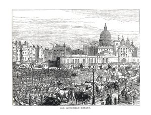 Mercado velho de Smithfield, 1878 de Unbekannt