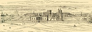 Antiga visão do Palácio de Greenwich. Depois de Hollar., C1878. de Unbekannt