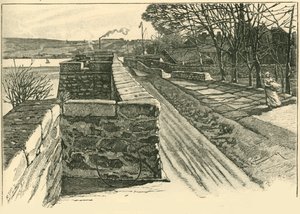 Nas paredes de Berwick, olhando através do tweed, 1898. de Unbekannt