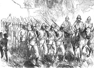 Na marcha de Elmina, c1880 de Unbekannt