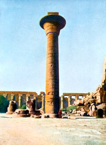Uma das colunas do rei Taharqa, Karnak, Egito, século 20 de Unbekannt
