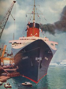 Um dos grandes navios do mundo. O navio francês Normandia, 1937 de Unbekannt