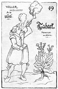 Uma das primeiras ilustrações do tabagismo, 1616 1890 de Unbekannt