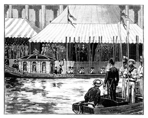 Abertura da London Coal Exchange, Royal Procissão, Custom-House Quay, Londres, c1888 de Unbekannt