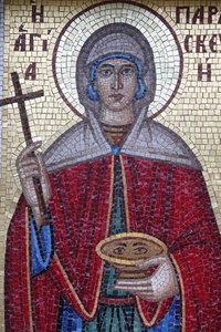 Mosaico ortodoxo numa aldeia de Troodos. Sta Paraskevi, 20150510, Chipre de Unbekannt