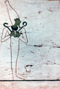 Osíris, o deus das mortes, sarcófago de detalhes de A senhora de Madja, 18a dinastia de Unbekannt