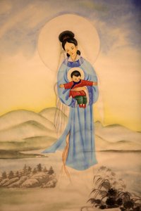 Nossa Senhora da China. Crypt. Basílica de Notre-Dame de Fourviere. Lyon, Lyon, França de Unbekannt