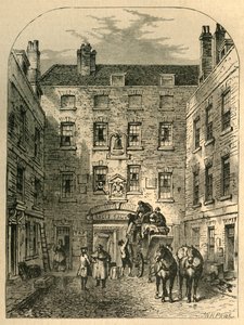 Corte exterior de La Belle Sauvage em 1828, 1897. de Unbekannt