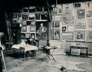 P. Roll em seu estúdio, c1897 de Unbekannt