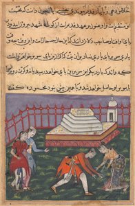 Página de Contos de um papagaio Tuti-nama: Trigésima terceira noite: Ouvindo sua declaração de amor, c. 15 de Unbekannt