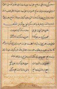 Página de Contos de um Papagaio Tuti-nama: página de texto, c. 1560. de Unbekannt