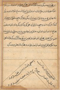 Página de Contos de um Papagaio Tuti-nama: página de texto, c. 1560. de Unbekannt