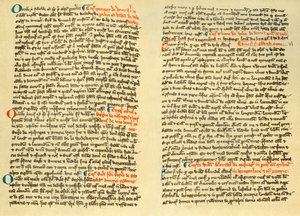 Páginas do cartulario da Abadia de Osney, c1275 1886 de Unbekannt