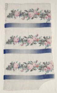 Tira Organdy pintada, meados dos anos 1800. de Unbekannt