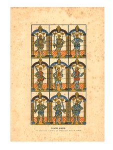 Janela pintada. Dois condes saxões de Mércia e sete condados normandos de Chester, c1845 de Unbekannt