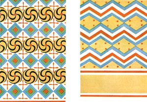 Tetos pintados no túmulo de Amenemheb em Tebas, Egito, 1928. de Unbekannt