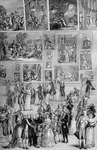 Exposição de pintura, o Louvre, Paris, 1737 1882-1884 de Unbekannt