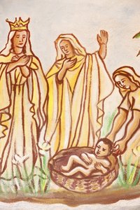Pintura na igreja Nossa Senhora do Togo : Moisés salvo, Togoville, Togo de Unbekannt