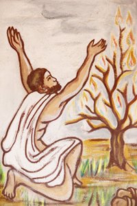Pintura na igreja Nossa Senhora do Togo : O arbusto em chamas, Togoville, Togo de Unbekannt