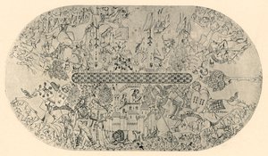 Pintura no teto do Salão da Justiça, nº 3, 1907. de Unbekannt
