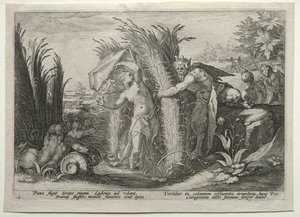 Pan Perseguindo Syrinx, c. 1589 de Unbekannt
