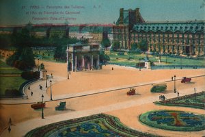 Vista panarômica das Tulherias e do Arco do Triunfo do Carrossel, Paris, c1920 de Unbekannt
