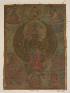 Painel de Pintura de um Guanyin Mil-Armed, data desconhecida. de Unbekannt